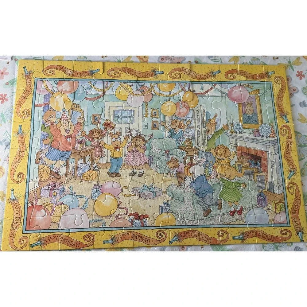 Vintage 1993 Arthur's Birthday Children's Jigsaw Puzzle, 60 pieces, 12.5